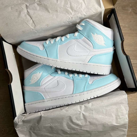 Nike Air Jordan 1 Mid Custom Hand Painted Sneakers - Picture 2 of 8